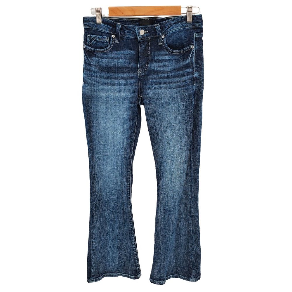 Buckle Black Womens Jeans Bootcut 27X30 Dark Wash Denim Mid Rise Stretch Blue